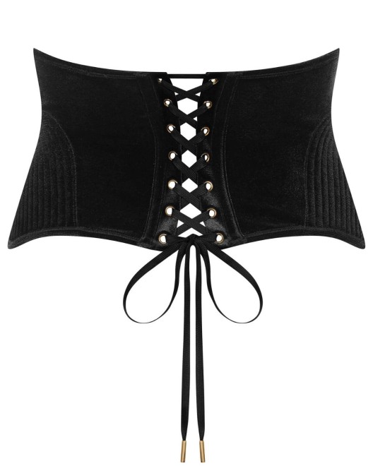 Serre-Taille en Velours Noir Rococo Maison Close