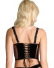 soutien-gorge bustier Rococo, noir, Maison Close, zoom de dos