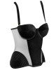 corset Rococo, velours noir, Maison Close, profil
