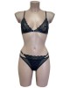 soutien-gorge triangle et string transparent, Paradise Boutik, devant