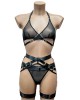 ensemble soutien-gorge porte-jarretelles et string, Paradise Boutik, devant