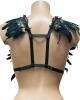 harnais à plumes et brides extensibles, Paradise Boutik, dos