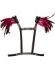 harnais plumes noir et rose, Paradise Boutik, dos