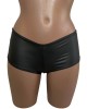 mini short en wetlook noir, Paradise Boutik, devant
