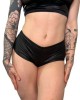 mini short en wetlook noir, Paradise Boutik, vue de face