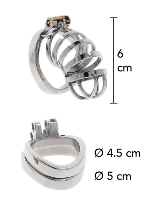 cage de chasteté en métal, Extreme by hidden desire, dimensions