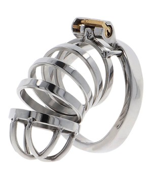 cage de chasteté en métal, Extreme by hidden desire, vue de face