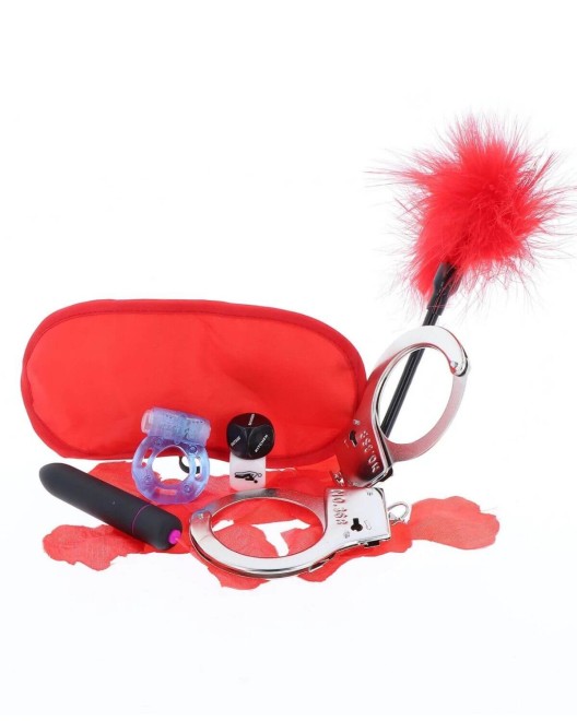 coffret érotique The sensual love kit, Scala, rose, sextoys et accessoires