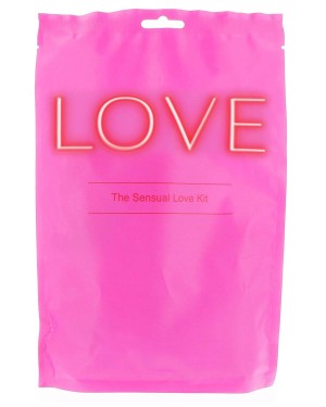coffret érotique The sensual love kit, Scala, rose, pochette