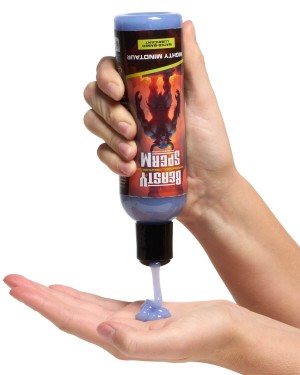 lubrifiant à base d'eau Mighty Minotaur, Beasty Sperm, démo liquide