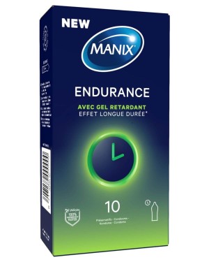 préservatifs retardants Manix Endurance, boîte de 10, vue de côté