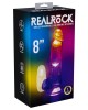 gode vibrant testicules à LED, RealRock, 20cm, REA207, boîte
