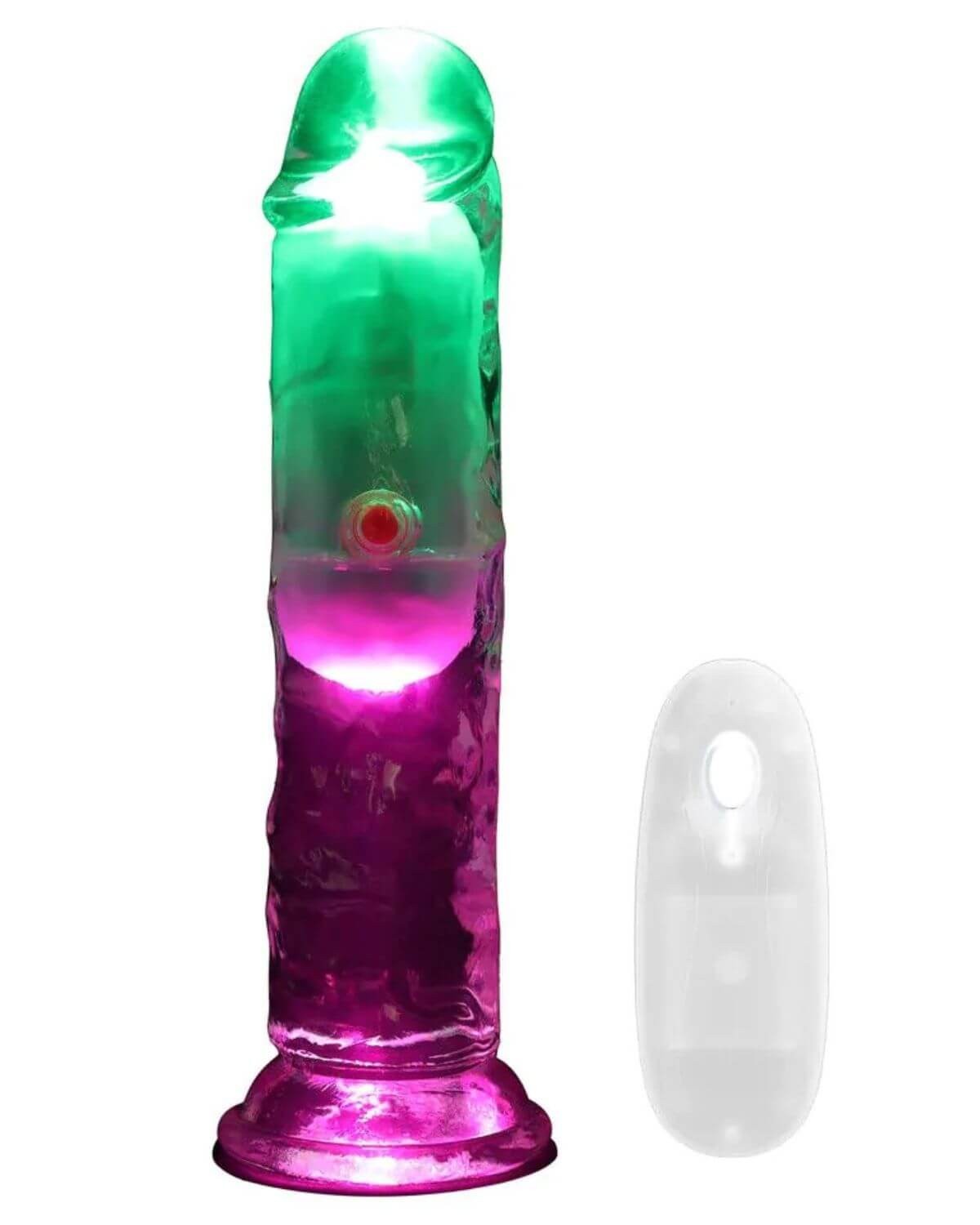 gode vibrant à LED, 15 cm, RealRock, REA202, avec sa télécommande