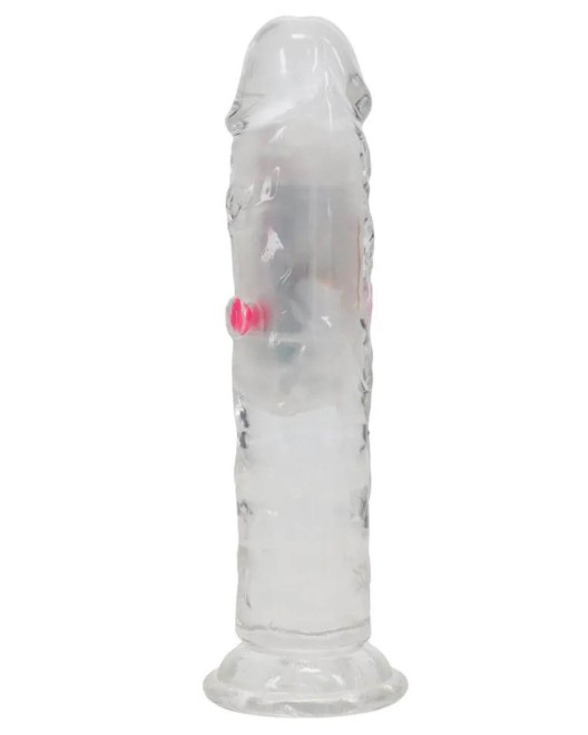 gode vibrant à LED, 15 cm, RealRock, REA202, dildo de profil