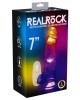 gode vibrant testicules à LED, 18 cm, REA205, RealRock, boîte