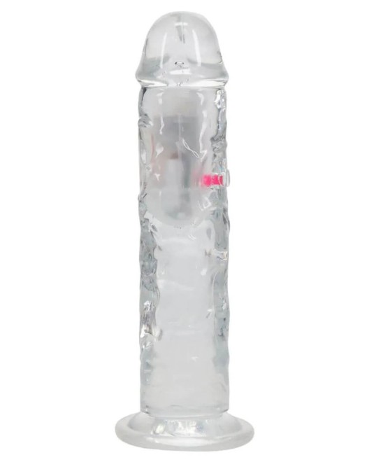 gode vibrant à LED, 20 cm, REA206, RealRock, dildo de face