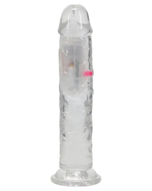 gode vibrant à LED, 18 cm, REA204, RealRock, dildo de face