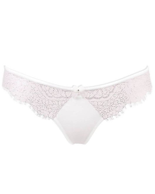 tanga en dentelle Rêve, Luxxa Lingerie, ivoire, devant