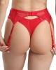 porte-jarretelles en dentelle rouge Vogue, Jolidon Clandestine, zoom dos