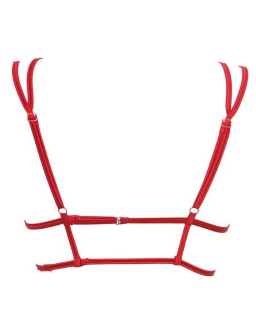 soutien-gorge triangle en dentelle rouge Black Swan, Prelude, derrière