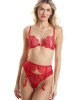 string en dentelle rouge Vogue, Jolidon Clandestine, mannequin portant l'ensemble