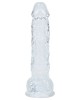 gode ventouse transparent, crystal, 12,7cm, RealRock, vue de face