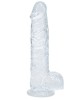 gode ventouse transparent, transparent, 12,7cm, RealRock, vue de profil