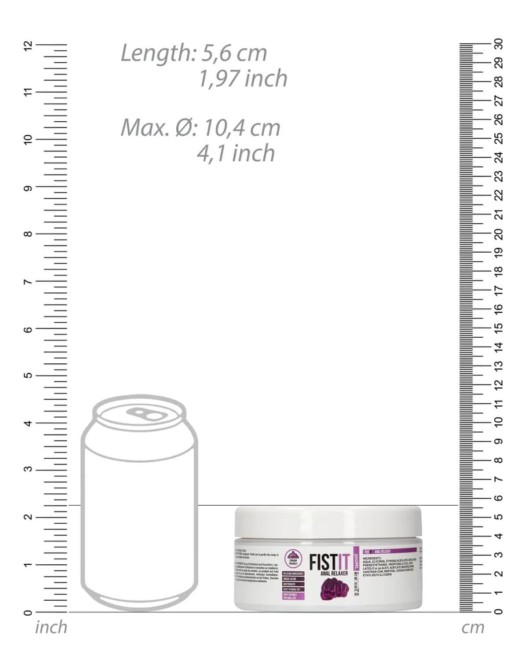 lubrifiant relaxant pour fist Anal Relaxer, 300ml, dimensions