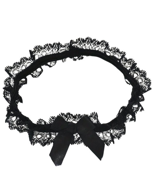 jarretière en dentelle noire, Paradise Boutik