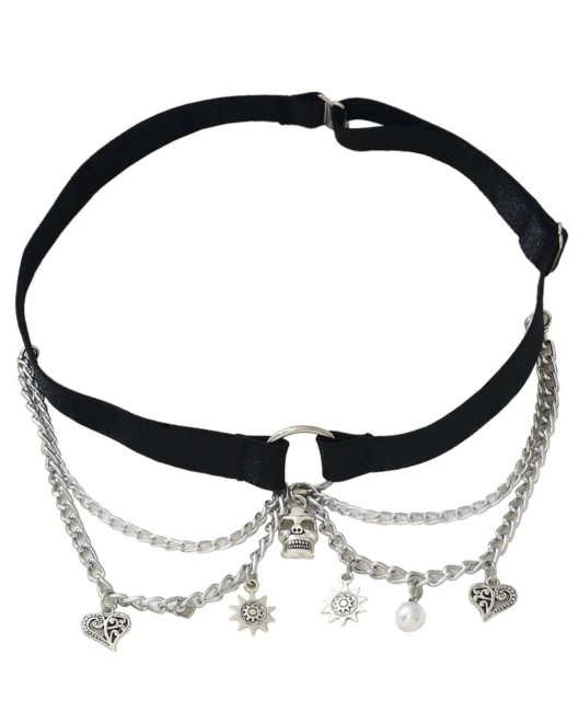 jarretière bijou à tête de mort fantaisie, Paradise Boutik