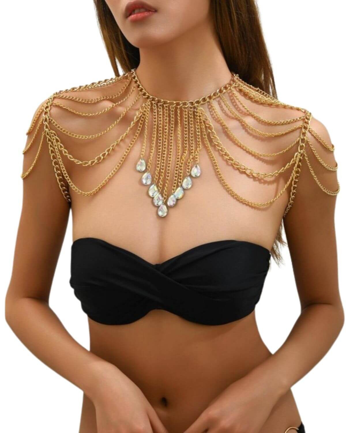 bijou d'épaules doré, Paradise Boutik, vue de face