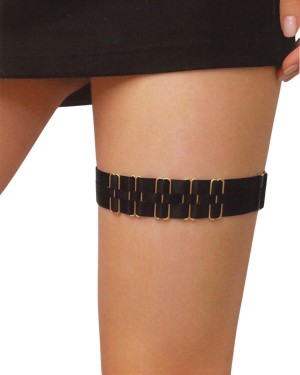 jarretière à bijoux dorés, Paradise Boutik, zoom sur cuisse