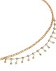 chaîne de taille à strass, dorée, zoom