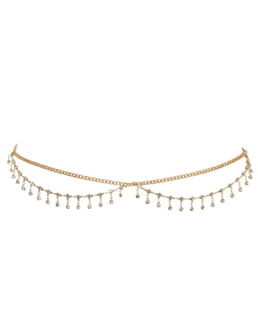 chaîne de taille à strass, dorée, Paradise Boutik