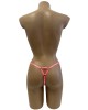 string ficelle transparent, rose, Paradise Boutik, sur mannequin, vue de dos