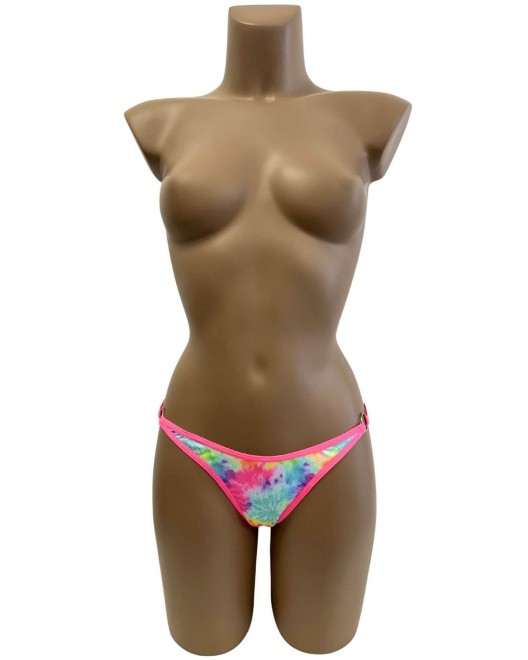 string échancré multicolore, Paradise Boutik, sur mannequin, vue de face