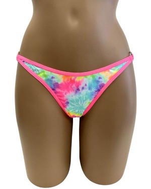 string échancré multicolore, Paradise Boutik, zoom de face