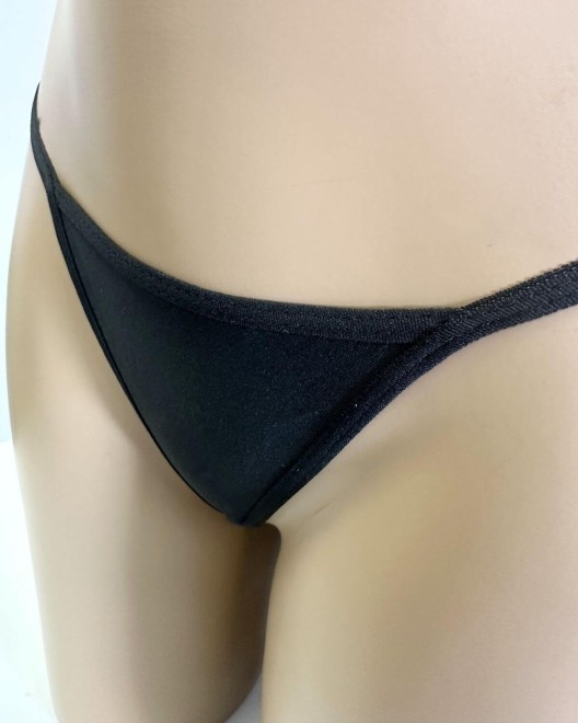 mini string bijoux noir, Paradise Boutik, zoom sur matière