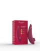 womanizer premium 2, stimulateur clitoridien air pulsé, rouge, produit et boîte