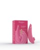 womanizer premium 2, stimulateur clitoridien air pulsé, rose, produit et boîte