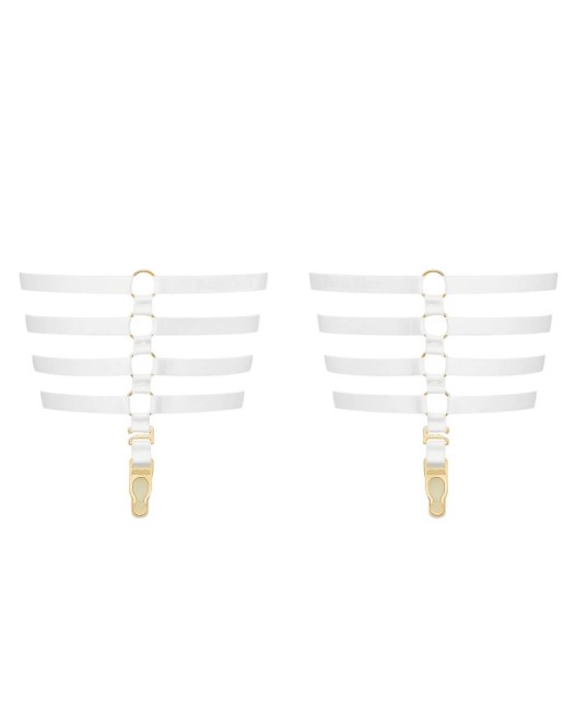 jarretières Chambre Noire, blanc, Maison Close accessoires, derrière