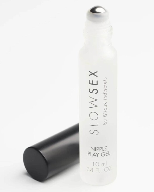 gel stimulant pour tétons Slow Sex, Bijoux Indiscrets, flacon ouvert