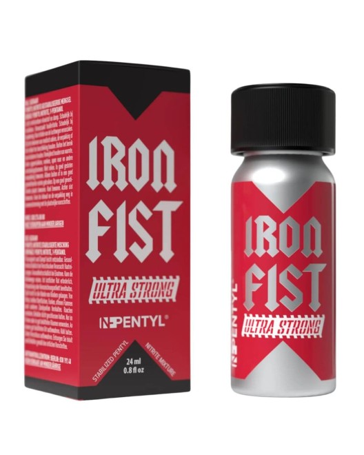 poppers iron fist ultra strong, 24 ml, flacon et boîte