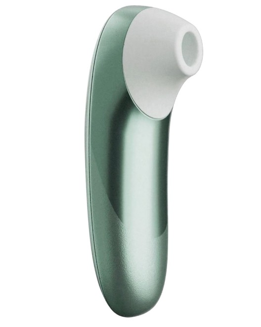stimulateur clitoridien à air pulsé Womanizer Pro, vert sauge, vue de profil