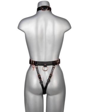 body string ouvert en cuir Lock, Voyeurx, derrière
