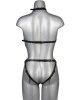 body ouvert en cuir Evy, Voyeurx, argent, derrière