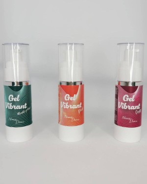 gel vibrant lubrifiant comestible, trois parfums, Nous Deux