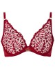 soutien-gorge triangle à armatures Crazy in love, Aubade Paris, rouge, devant