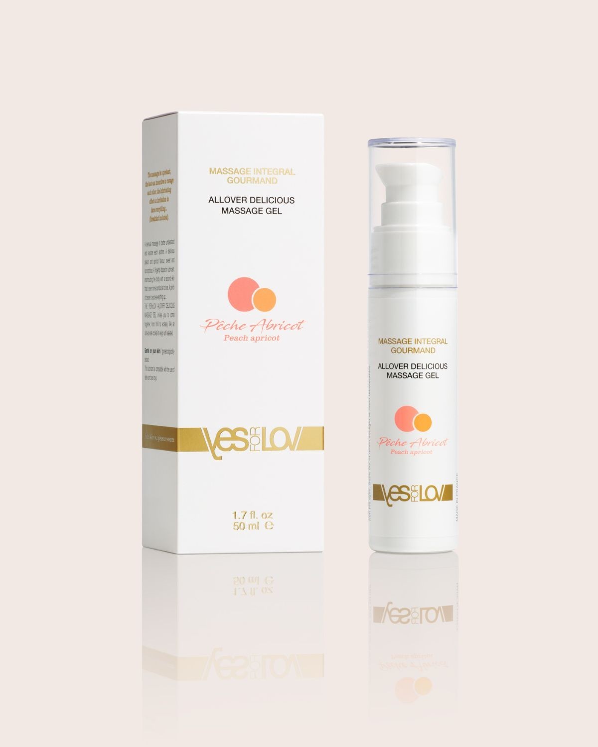 Lubrifiant massage intégral gourmand pêche abricot YesForLov
