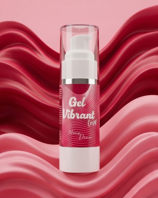 Gel vibrant cerise fond ambiance